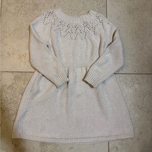 Cat & Jack Cream Knit Sweater dress